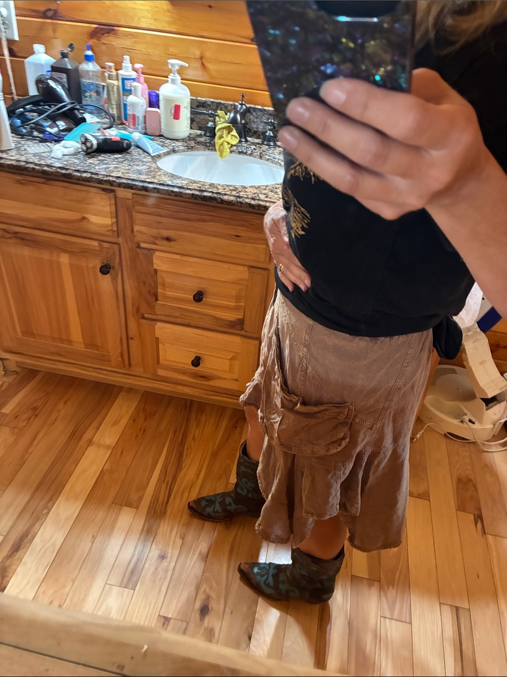 Oli & Hali Jean cargo skirt boho utility Laggenlook - Picture 14 of 14